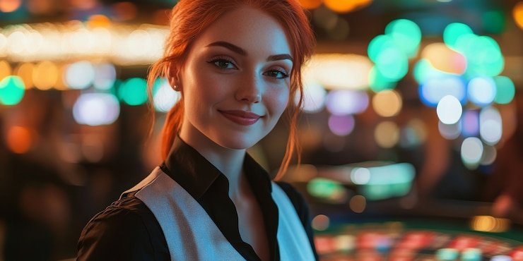 মোবাইলে ব্ল্যাকজ্যাক গাইড পড়ার দৃশ্য